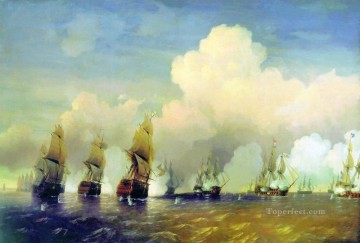 150の主題の芸術作品 Painting - クラスナヤ・ゴルカの戦い 1866 アレクセイ・ボゴリュボフ 軍艦 海戦